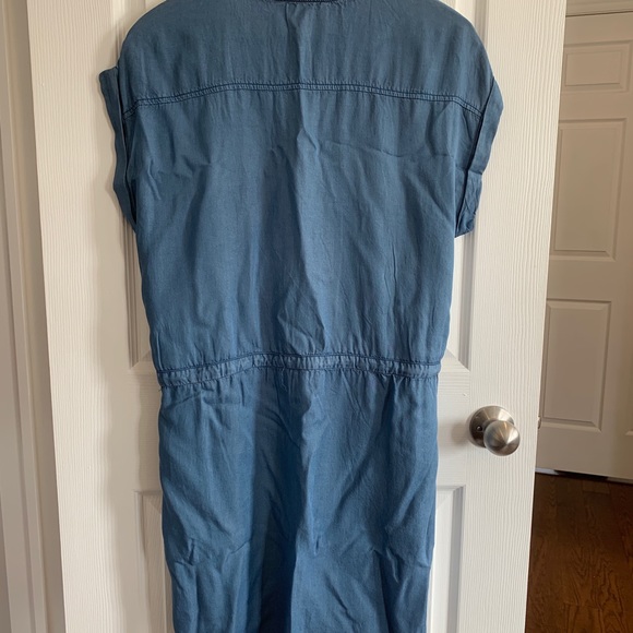 NWT DKR & Co blue lyocell drawstring dress - Picture 4 of 6